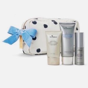 NIB SkinMedica Full Sz Eye Cream,Full Sz Moisturizer, Travel Sz Cleanser + Bag!